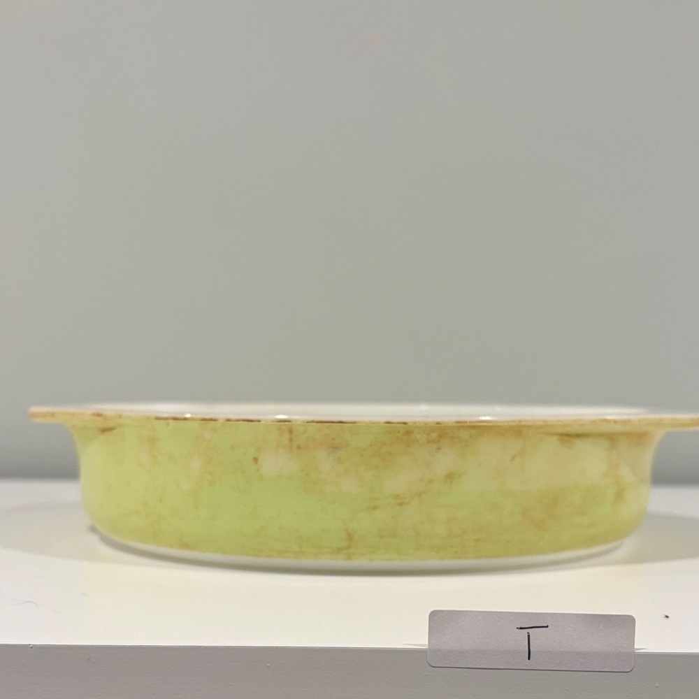 Pyrex Lime 221 Vintage Green Ceramic Dish